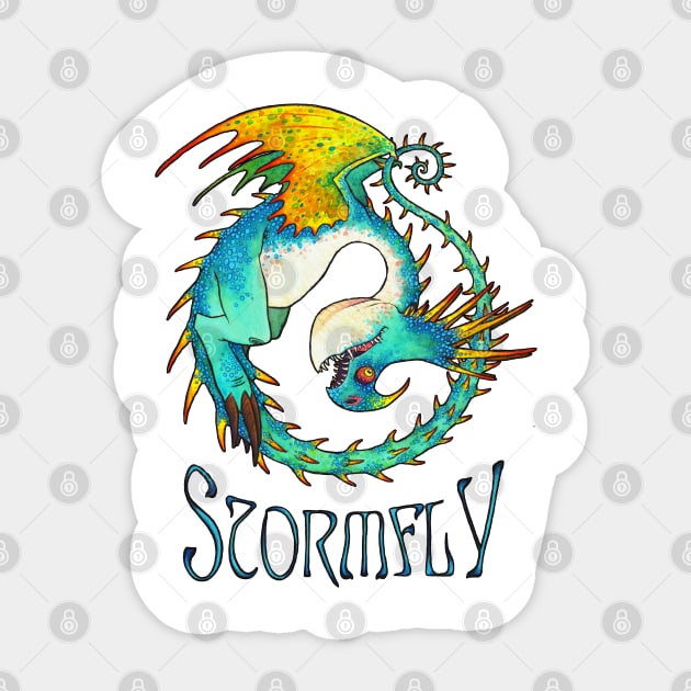 Stormfly the Deathly Nadder painting Sticker by charamath